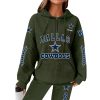 Cowboys Football Personalized Waffle Zip Hoodie 7