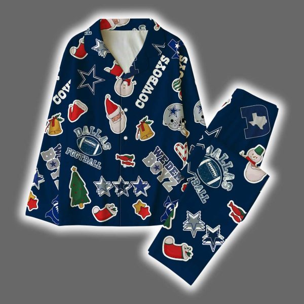 Cowboys We Dem Boyz Christmas Pajamas Set