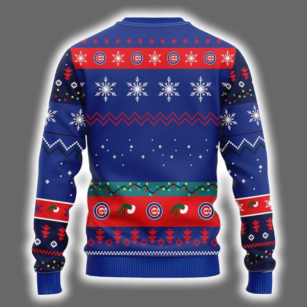 Cubs Grnch Hand Ugly Christmas Sweater 3