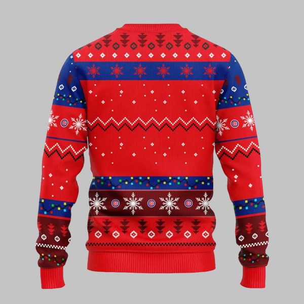 Cubs HoHoHo Mickey Christmas Ugly Sweater1
