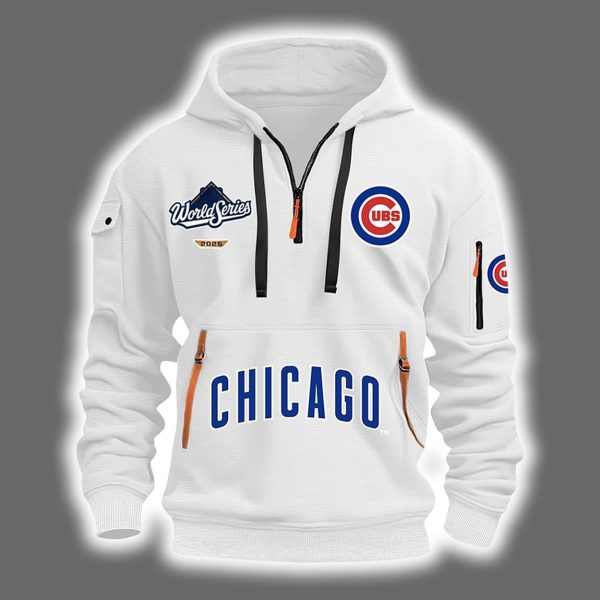 Cubs World Series 2025 Quarter Zip Hoodie 2