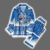 Cute Blue Tiger Holiday Satin Sleepwear