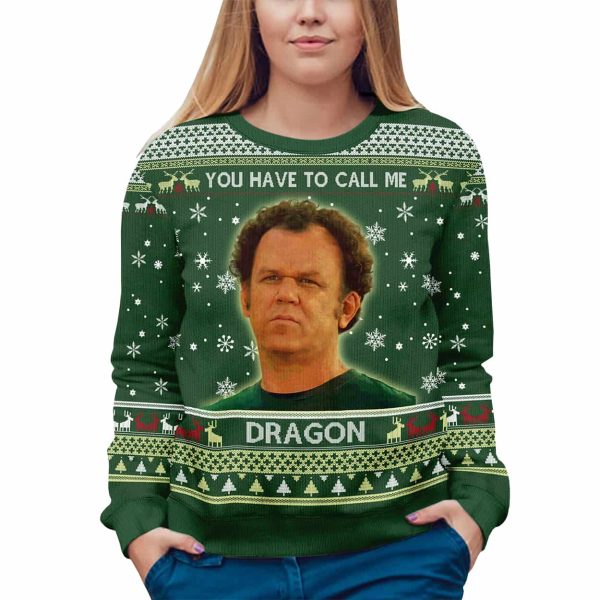 Dale Doback You Have To Call Me Dragon Step Brothers Ugly Christmas Sweater 3