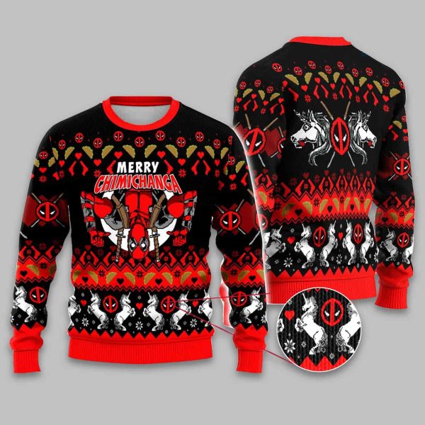 Deadpool Merry Chimichanga Christmas Ugly Sweater