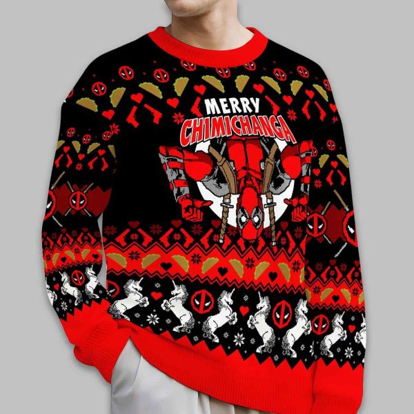 Deadpool Merry Chimichanga Christmas Ugly Sweater