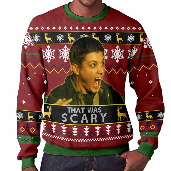 Dean Winchester That Was Scary Ugly Christmas Sweater 2