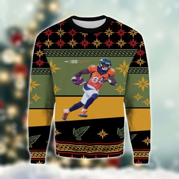 Demaryius Thomas Broncos Ugly Christmas Sweater 2