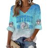 Detroit Football 1929 Gradient Waffle Long Sleeve Shirt