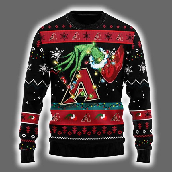 Diamondbacks Grnch Hand Ugly Christmas Sweater 2