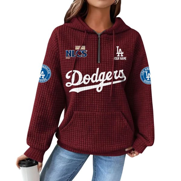 Dodgers 2025 NLCS Waffle Zip Hoodie 11