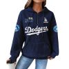 Dodgers 2025 NLCS Waffle Zip Hoodie 2