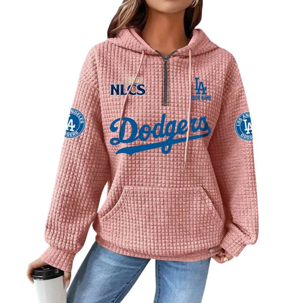 Dodgers 2025 NLCS Waffle Zip Hoodie 4