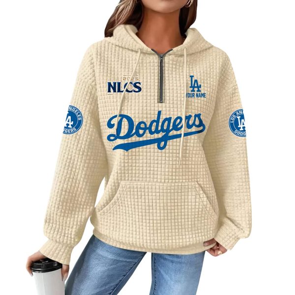 Dodgers 2025 NLCS Waffle Zip Hoodie 5
