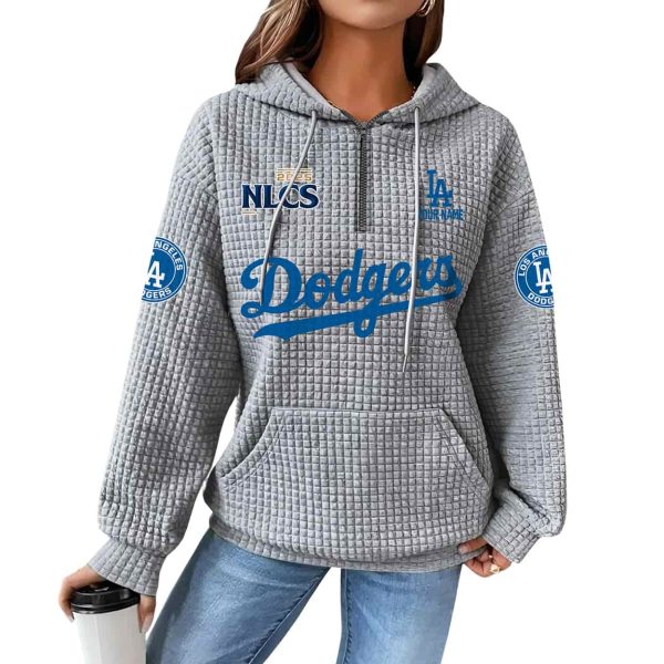 Dodgers 2025 NLCS Waffle Zip Hoodie 6