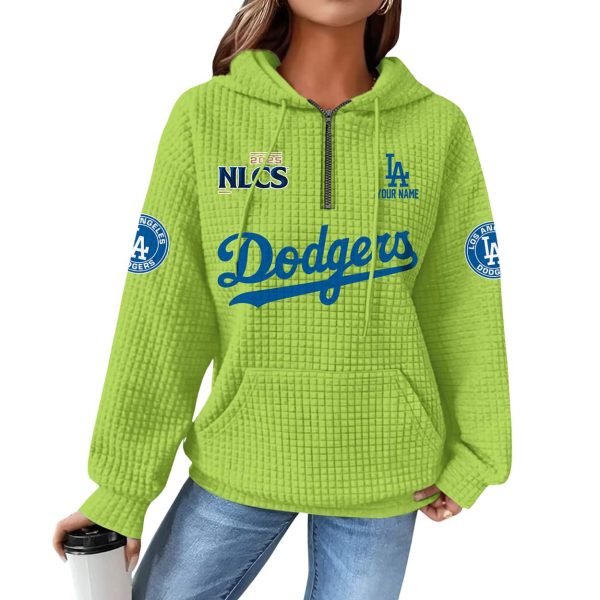 Dodgers 2025 NLCS Waffle Zip Hoodie 7