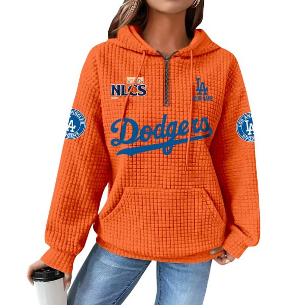Dodgers 2025 NLCS Waffle Zip Hoodie 9