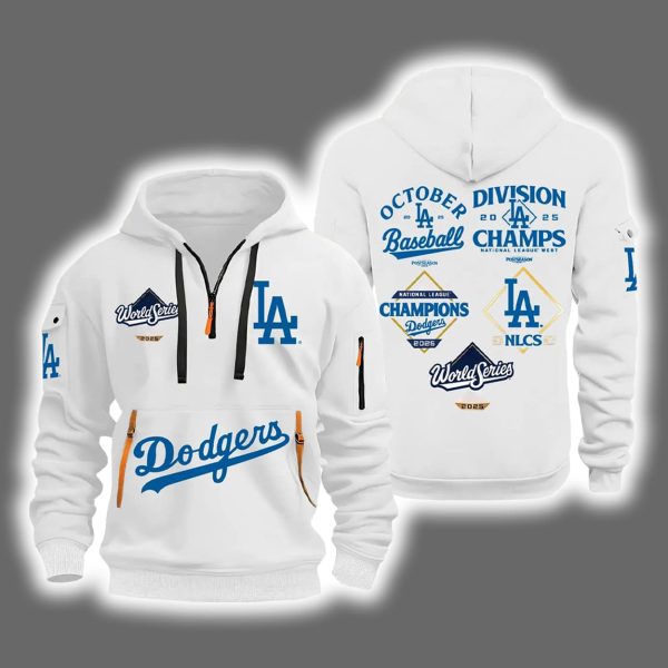 Dodgers 2025 World Series Champions Quarter Zip Hoodie