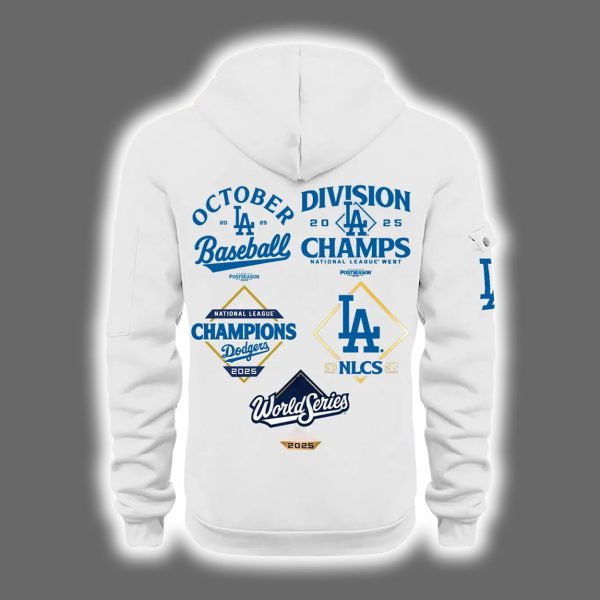 Dodgers 2025 World Series Champions Quarter Zip Hoodie 3