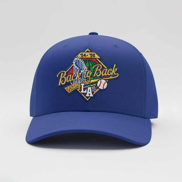 Dodgers '24 '25 Back To Back World Series Champions Hat