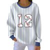 Dodgers Baseball 12 Ribbed Pit Striped Sweatshirt