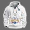 Dodgers National League Champions 2025 Personalized Quarter Zip Hoodie 6