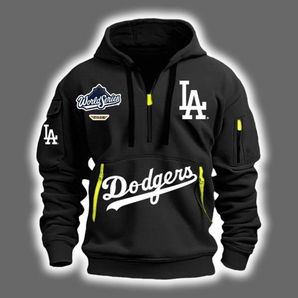Dodgers World Series 2025 Quarter Zip Hoodie 3