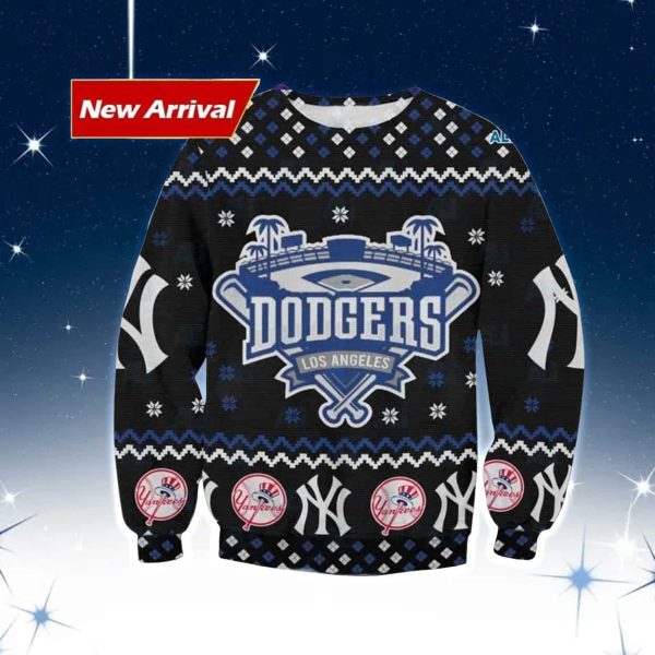 Dodgers x Yankees Ugly Christmas Sweater1