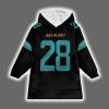 Dolphins DeVon Achane 28 Unisex Blanket Hoodie 2