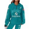 Dolphins Football Personalized Waffle Zip Hoodie