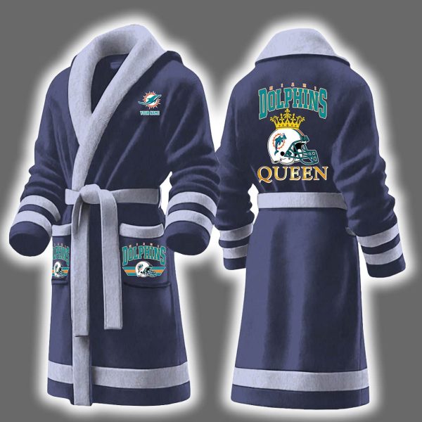 Dolphins Queen Personalized Bathrobe 8
