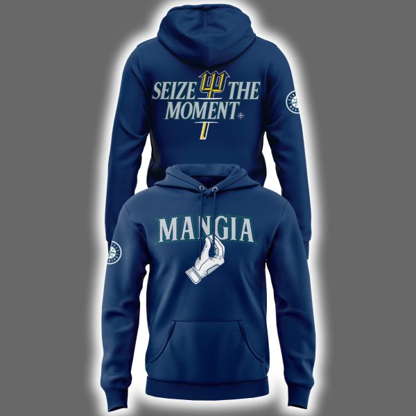 Dominic Canzone Mariners Mangia Seize The Moment Hoodie Joggers Cap