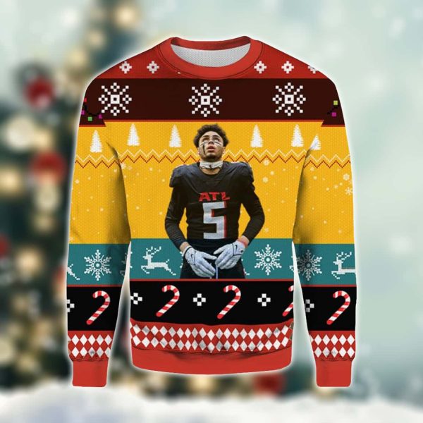Drake London Falcons Ugly Christmas Sweater 2
