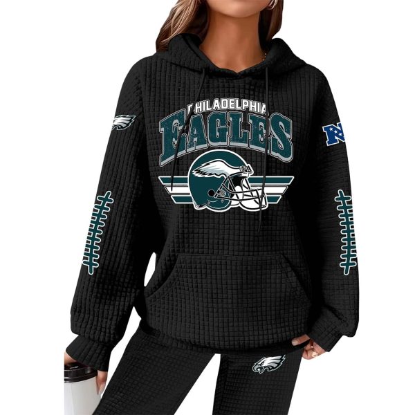 Eagles Football Waffle Hoodie 3