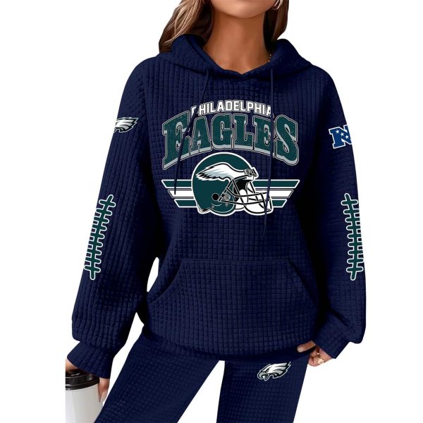 Eagles Football Waffle Hoodie 4