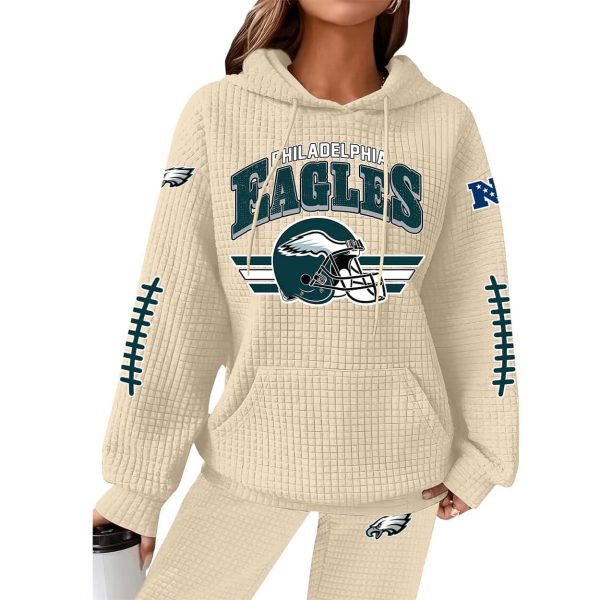 Eagles Football Waffle Hoodie 5