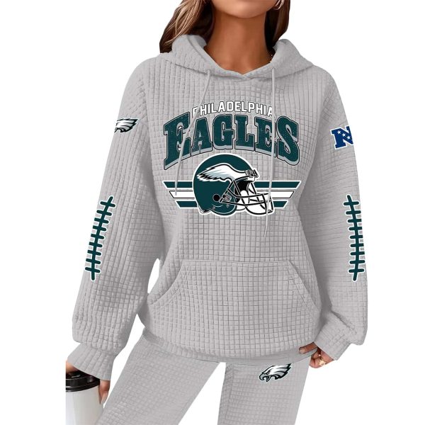 Eagles Football Waffle Hoodie 6
