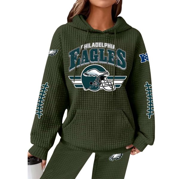 Eagles Football Waffle Hoodie 8
