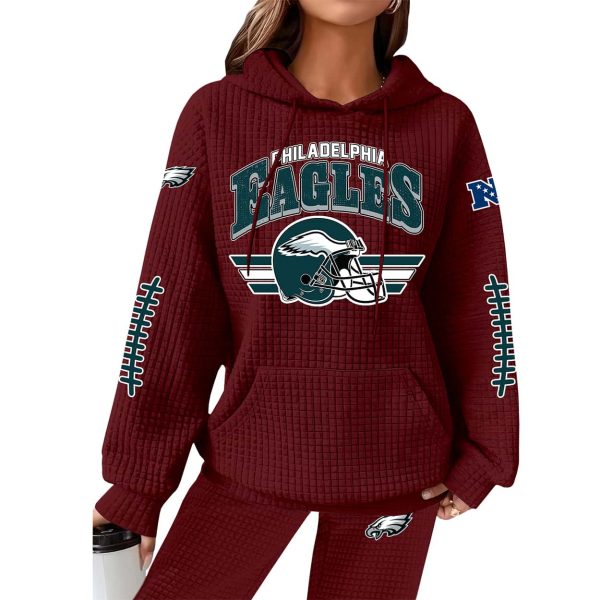 Eagles Football Waffle Hoodie 9