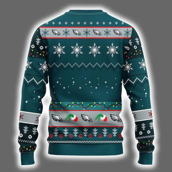Eagles Grnch Hand Ugly Christmas Sweater 3
