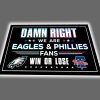 Eagles x Phillies Damn Right We Are Fans Doormat