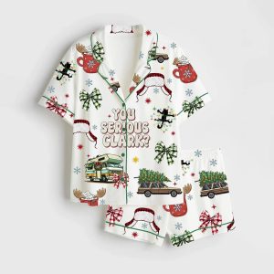 You Serious Clark Christmas Vacation Satin Pajama Set