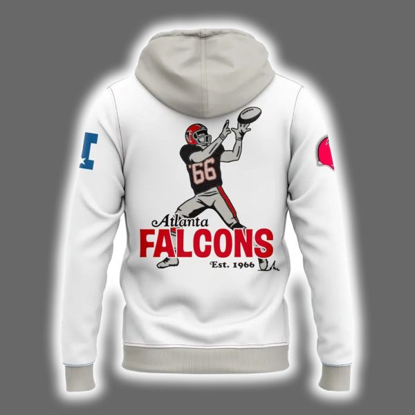 Falcons 1966 Throwback White Hoodie 3