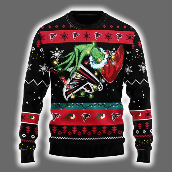 Falcons Grnch Hand Ugly Christmas Sweater 2