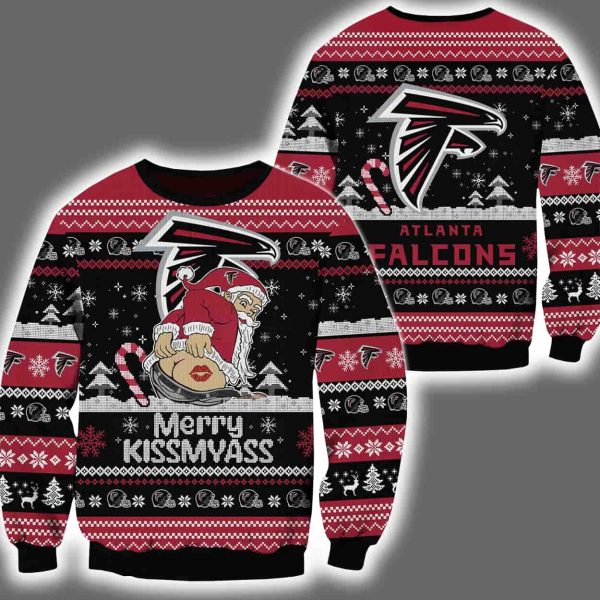 Falcons Merry Kissmyass Santa Claus Ugly Christmas Sweater