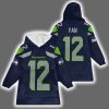 Fan 12 Seattle Football Unisex Blanket Hoodie