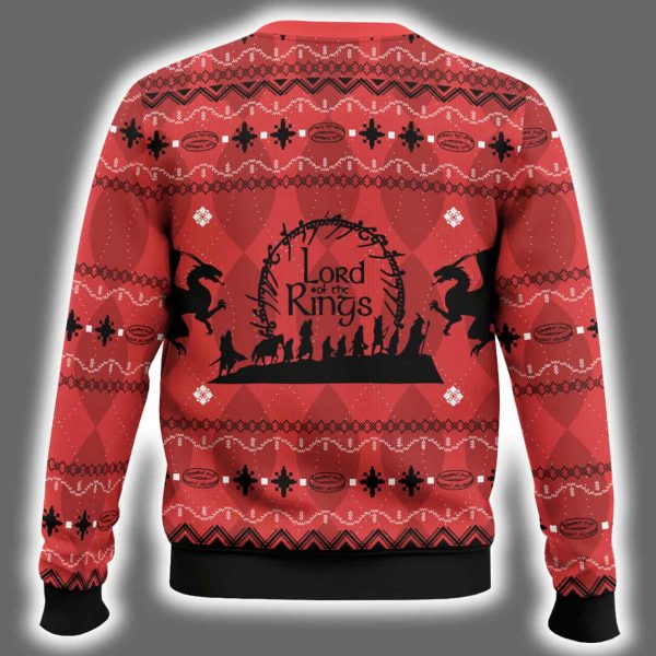 Fellowship Silhouette Lord Of The Rings Ugly Christmas Sweater 3