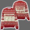 Freedom Charlie Kirk God Family Country Ugly Christmas Sweater