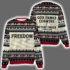 Freedom Charlie Kirk God Family Country Ugly Christmas Sweater