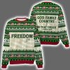 Freedom Charlie Kirk God Family Country Ugly Christmas Sweater