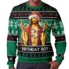Funny Jesus Birthday Ugly Christmas Sweater 2